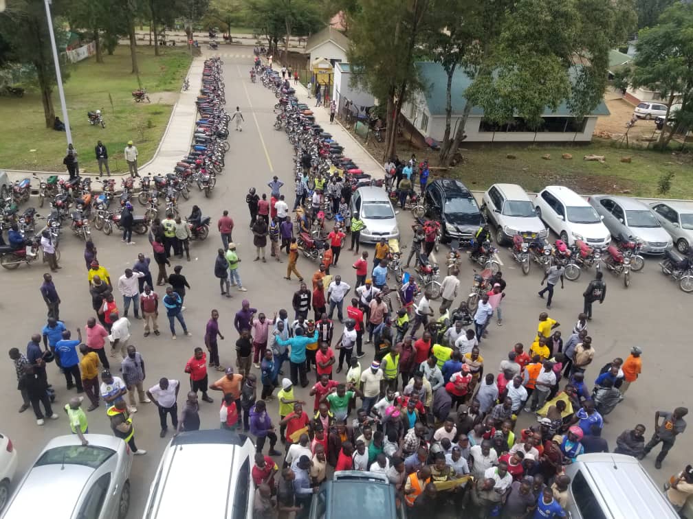 Teargas in Mbarara as cyclists Protest