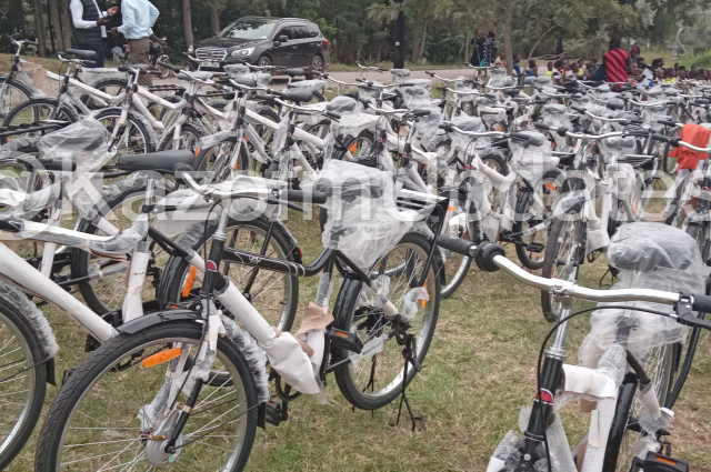 Community Health Extension Workers in Kazo receive bicycles